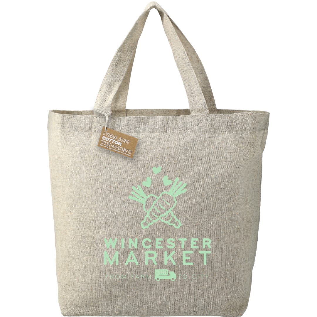 Recycled 5oz Cotton Twill Grocery Tote - SM-5779 Natural