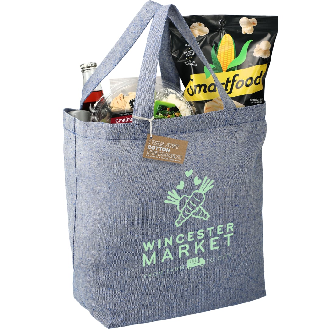 Bullet Recycled 5oz Cotton Twill Grocery Tote - SM-5779 Blue