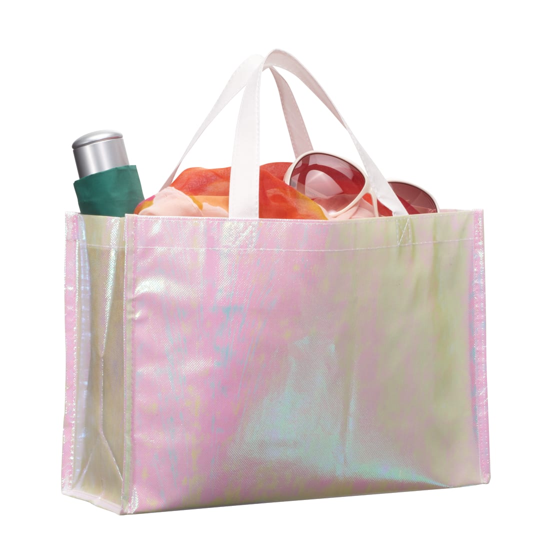 Iridescent Non-Woven Shopper Tote - SM-5797 Blue