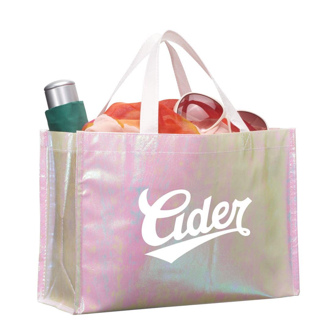 Iridescent Non-Woven Shopper Tote - SM-5797 Blue