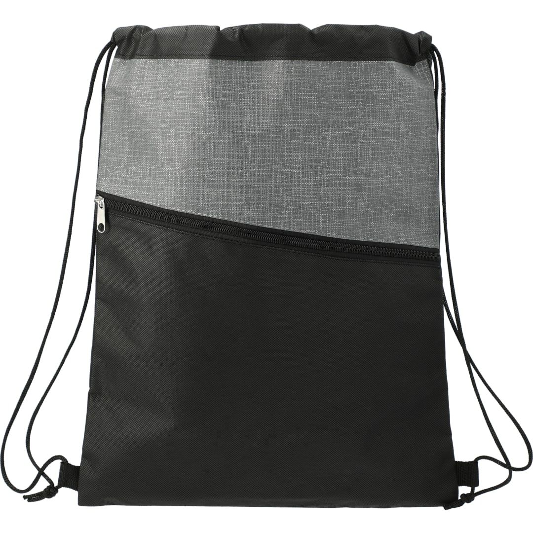  Cross Weave Zippered Drawstring Bag - SM-5803