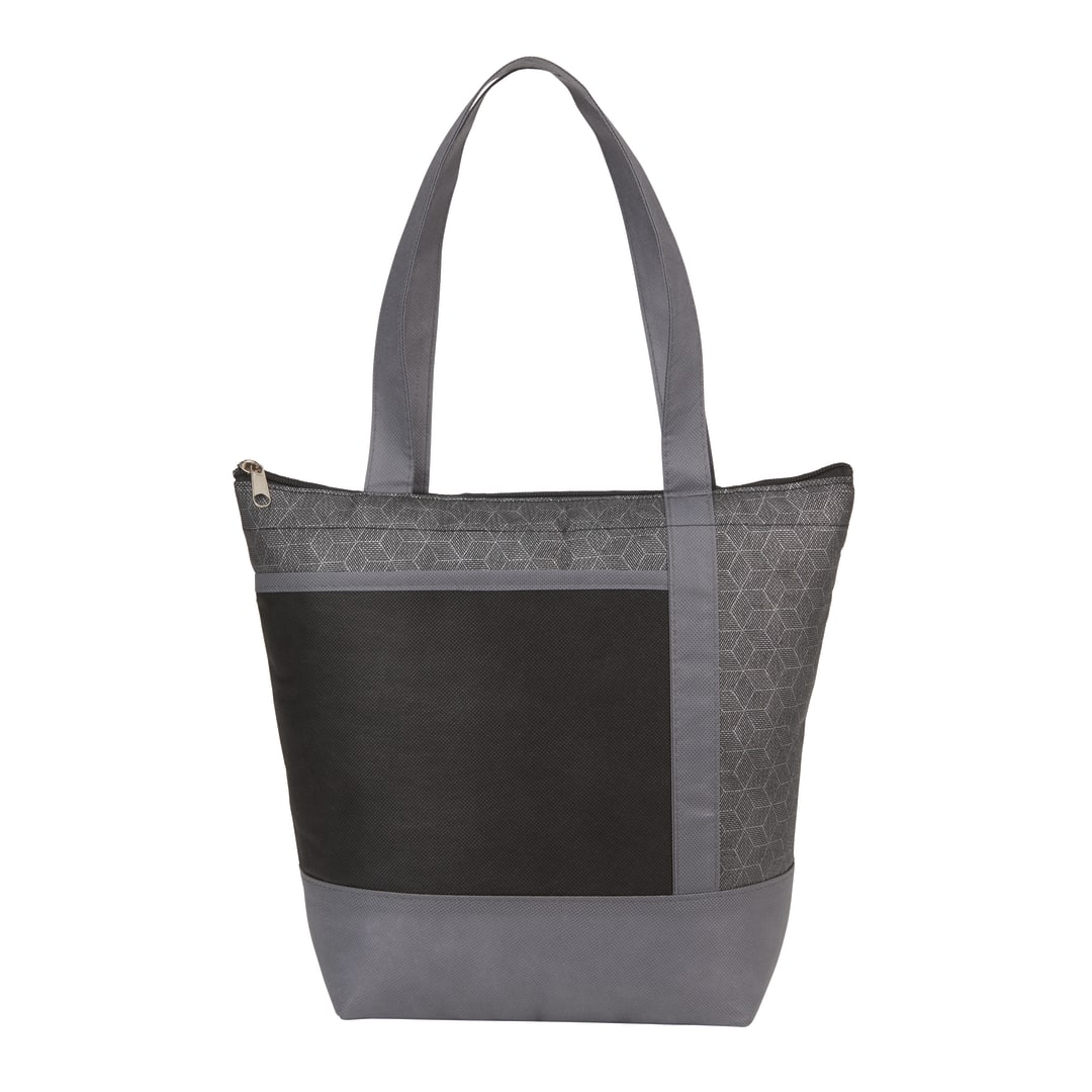 Chrome Non-Woven 9 Can Lunch Cooler - SM-5819 Black