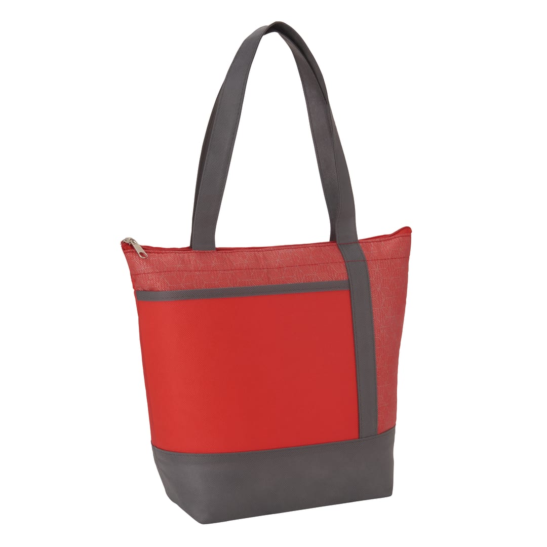 Chrome Non-Woven 9 Can Lunch Cooler - SM-5819 Red