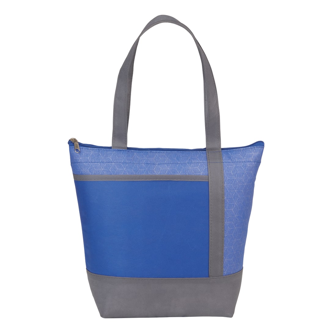 Chrome Non-Woven 9 Can Lunch Cooler - SM-5819 Blue