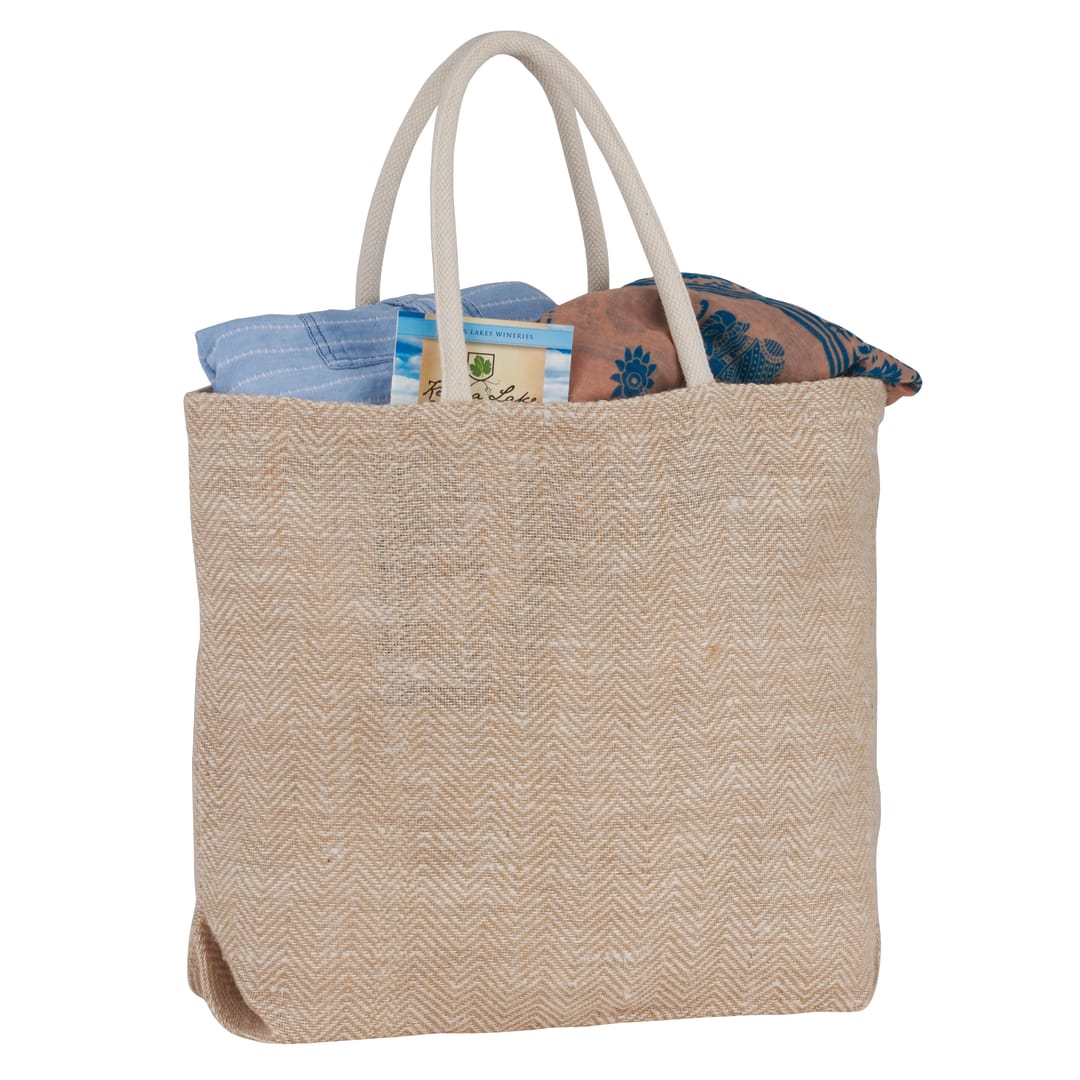  Herringbone Jute Tote - SM-5823