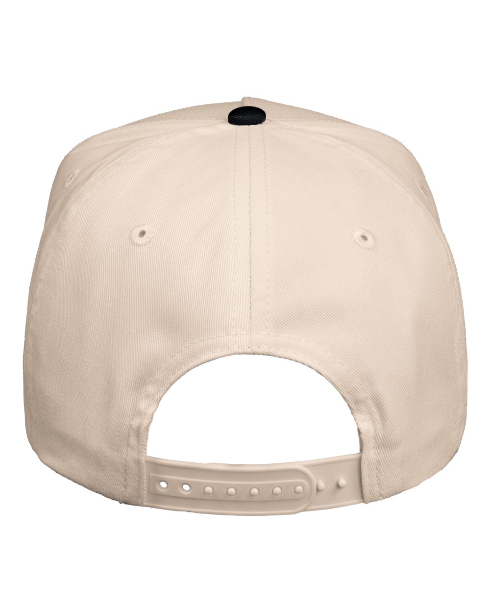 Valucap Five-Panel Twill Cap - 8869 Natural- Black