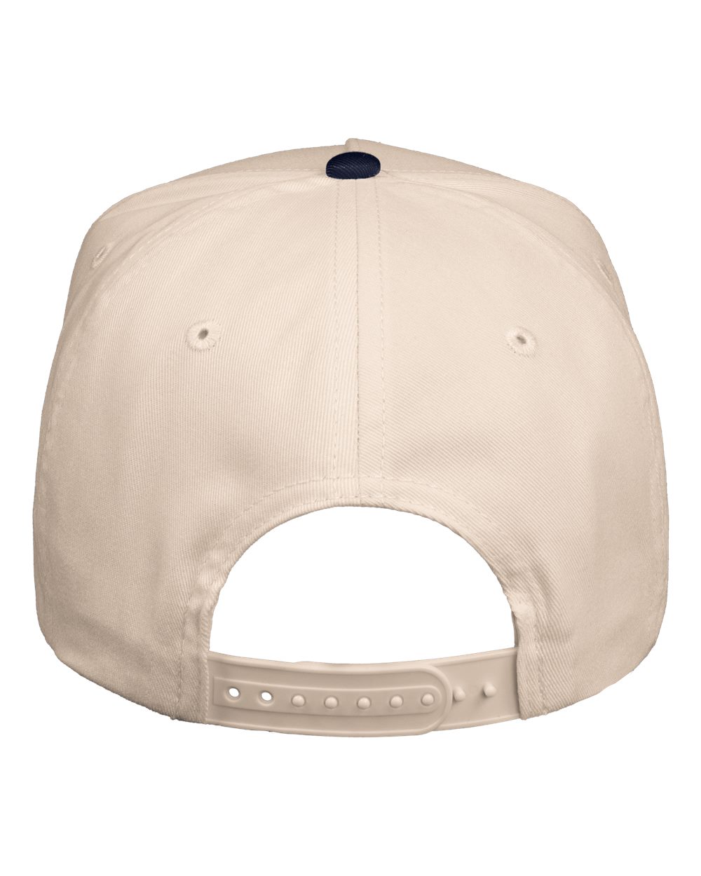 Valucap Five-Panel Twill Cap - 8869 Natural- Navy