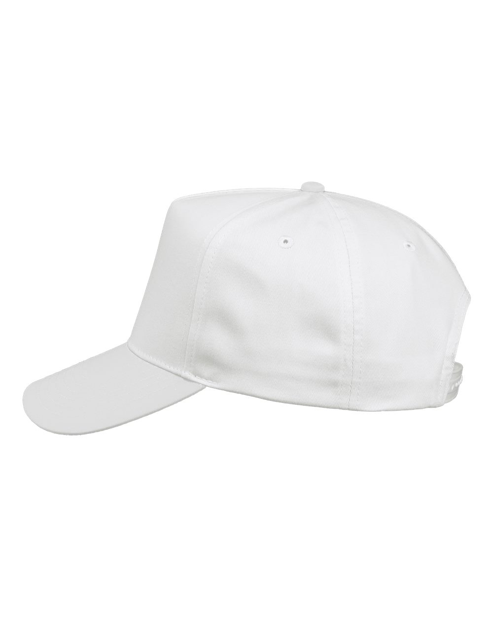 Valucap Five-Panel Twill Cap - 8869 White