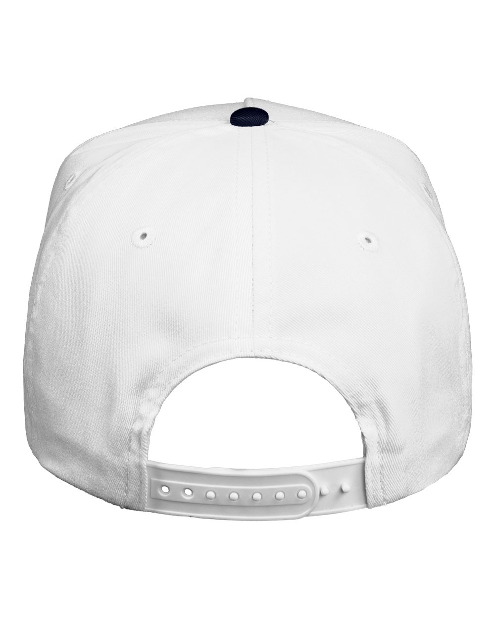 Valucap Five-Panel Twill Cap - 8869 White- Navy
