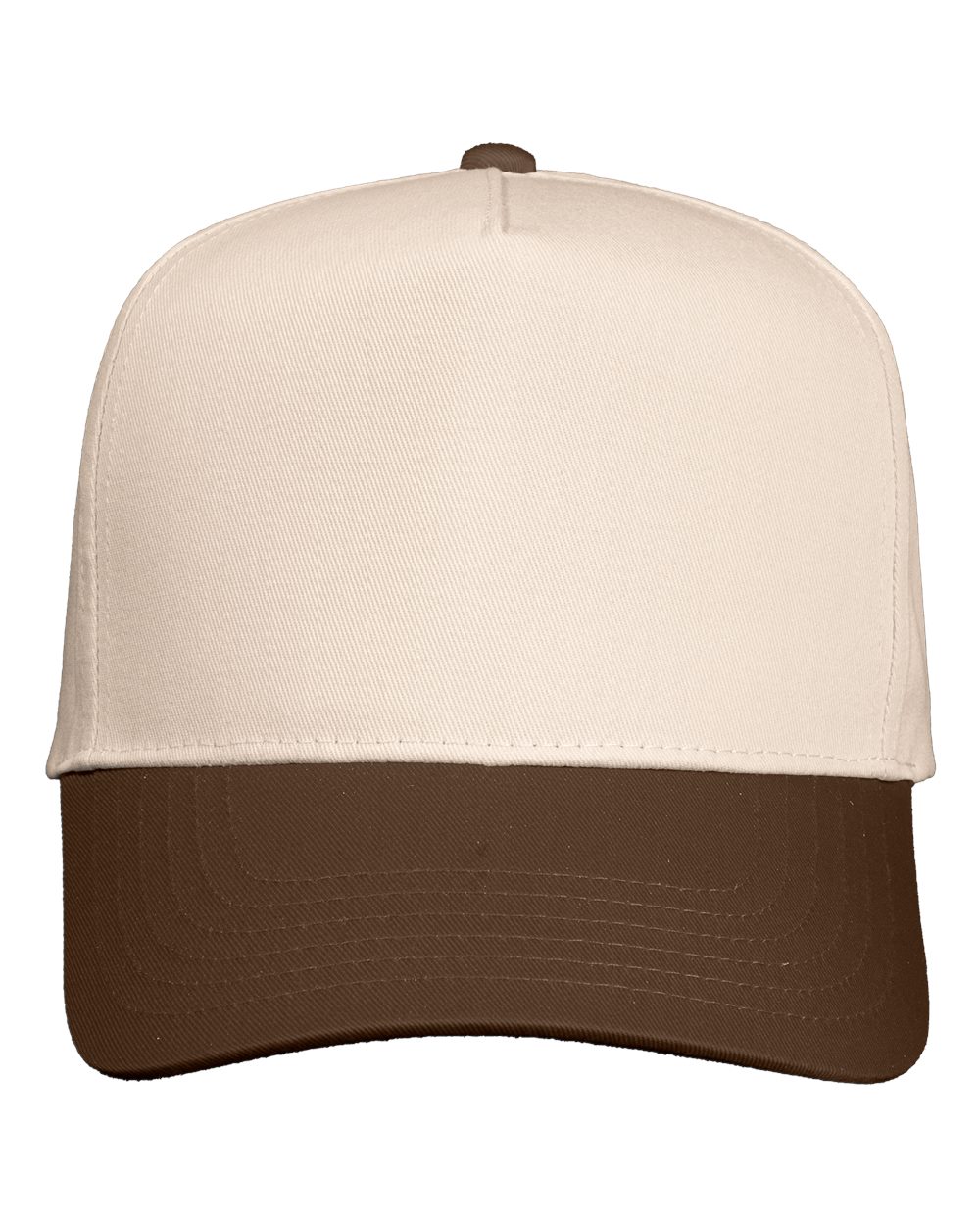 Valucap Five-Panel Twill Cap - 8869 Natural- Brown