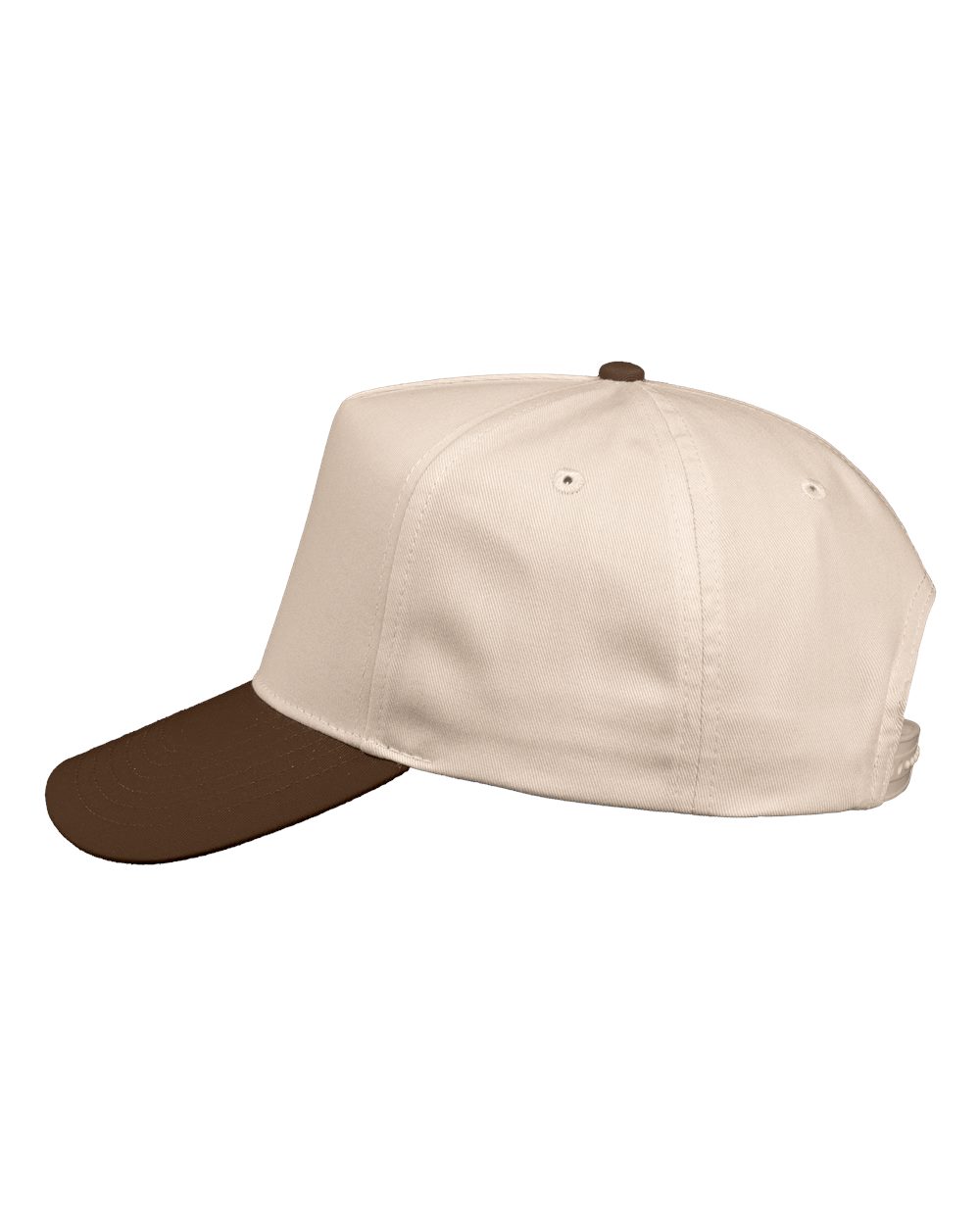 Valucap Five-Panel Twill Cap - 8869 Natural- Brown