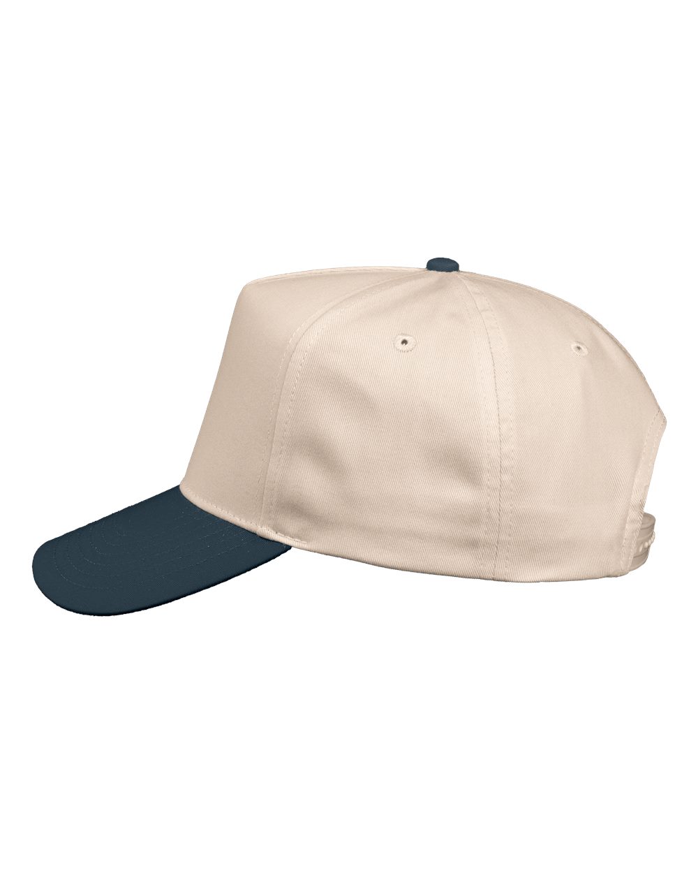 Valucap Five-Panel Twill Cap - 8869 Natural- Charcoal