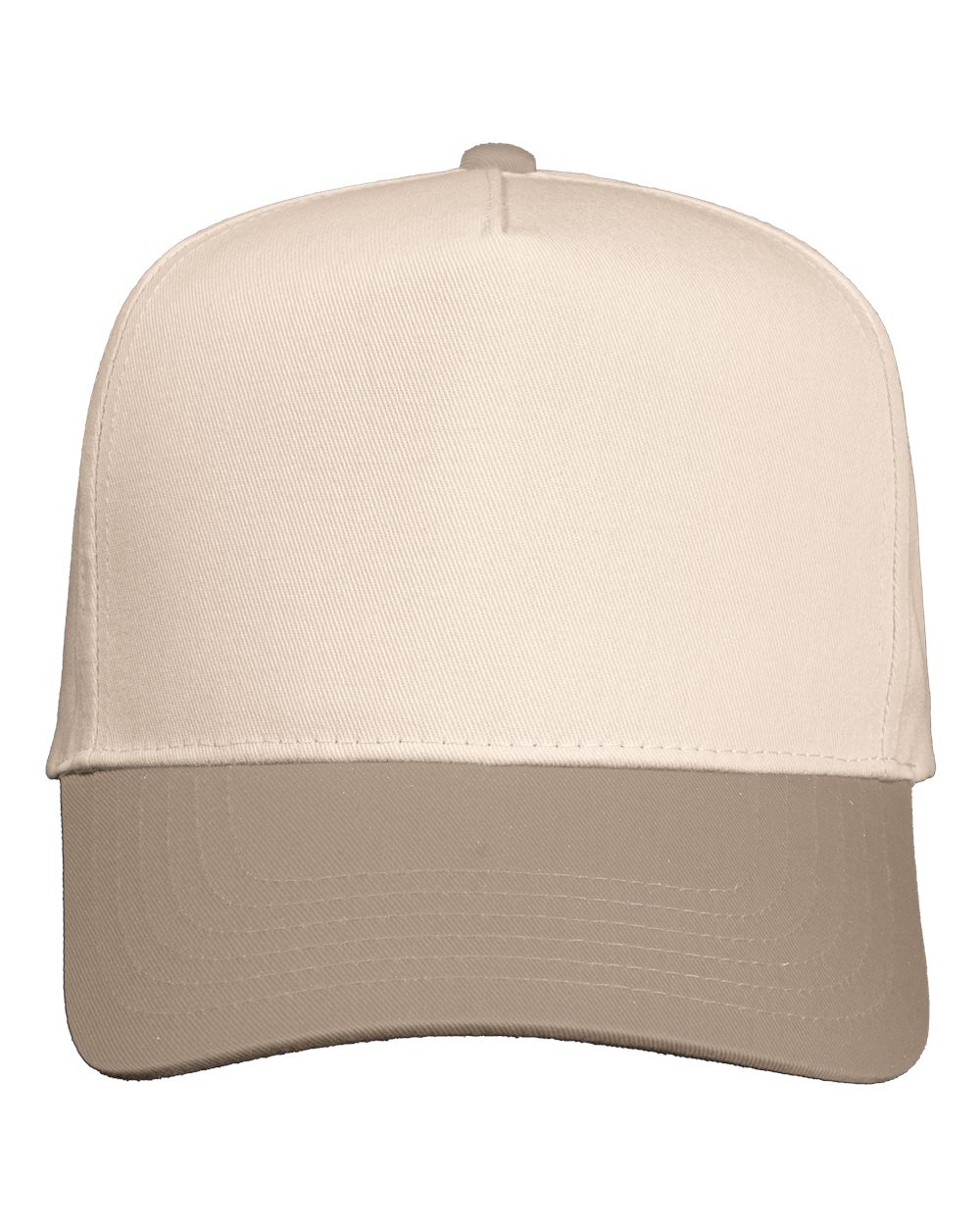 Valucap Five-Panel Twill Cap - 8869 Natural- Khaki