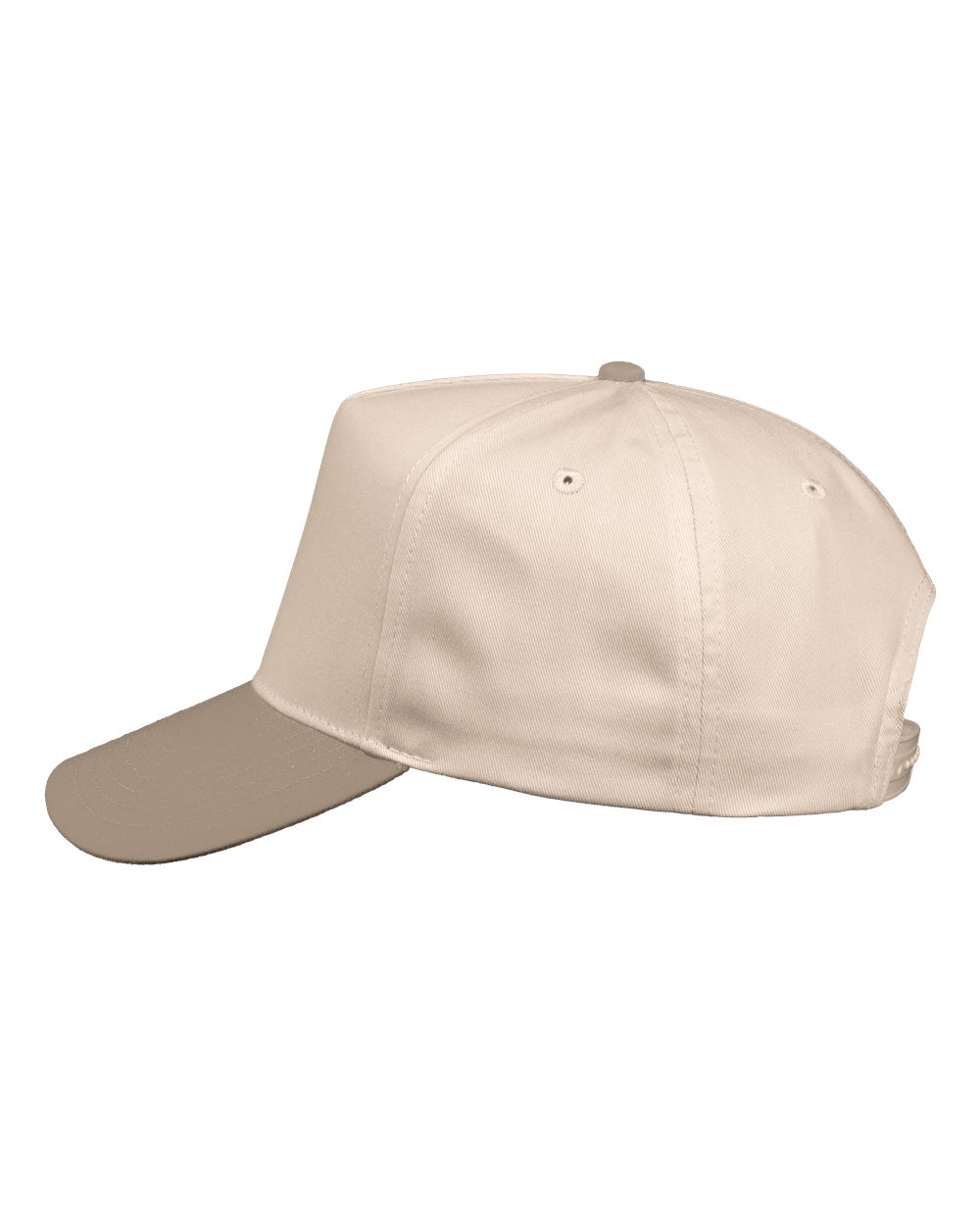 Valucap Five-Panel Twill Cap - 8869 Natural- Khaki