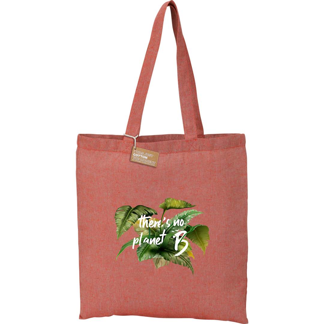 Recycled 5oz Cotton Twill Tote - SM-5830 Red