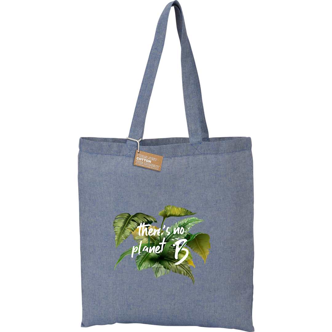 Bullet Recycled 5oz Cotton Twill Tote - SM-5830 Blue