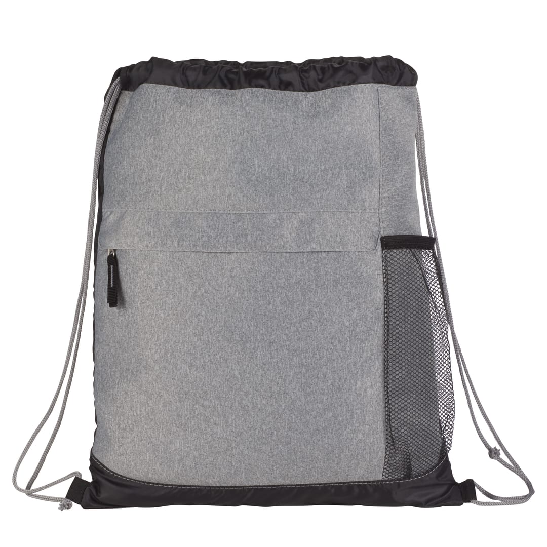 Heather Melange Drawstring Bag - SM-5833 Gray