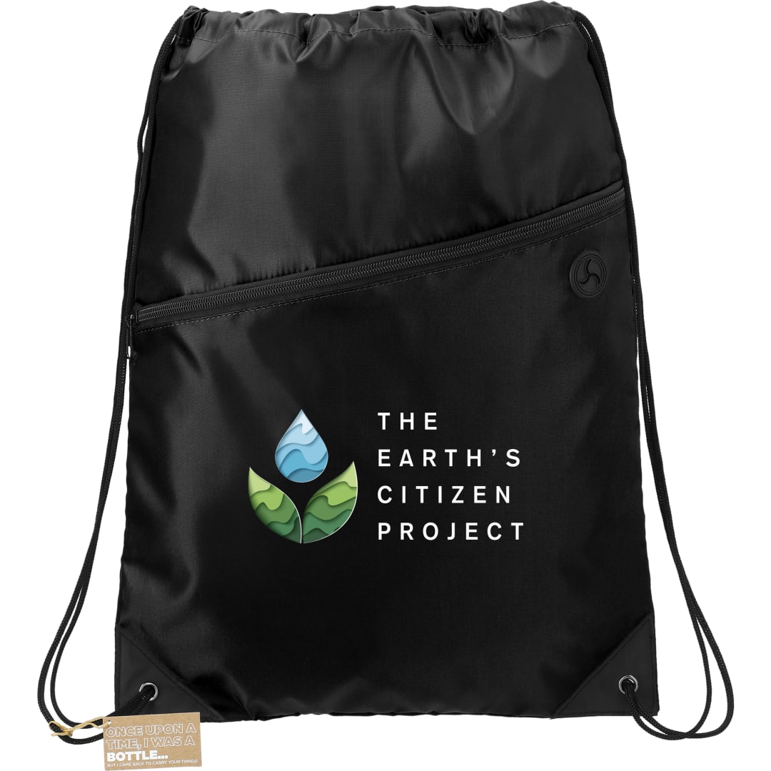 Bullet Robin RPET Drawstring Bag - SM-5915 Black