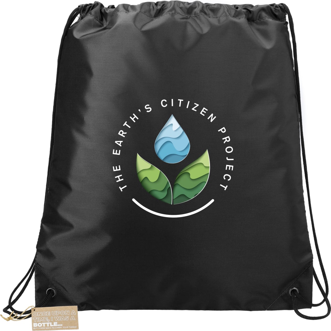 Bullet Oriole RPET Drawstring Bag - SM-5917 Black