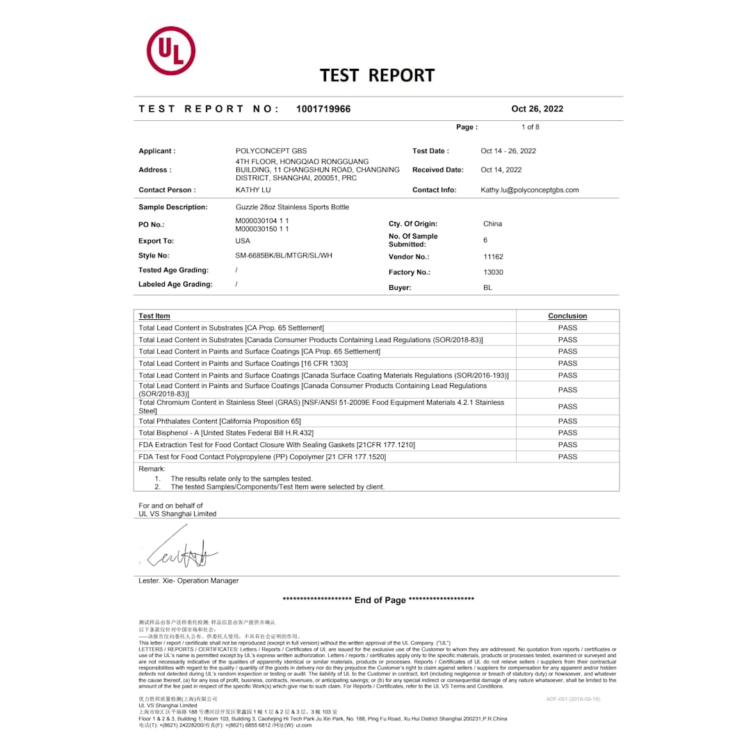 Guzzle 28oz Stainless Sports Bottle - SM-6685 Black