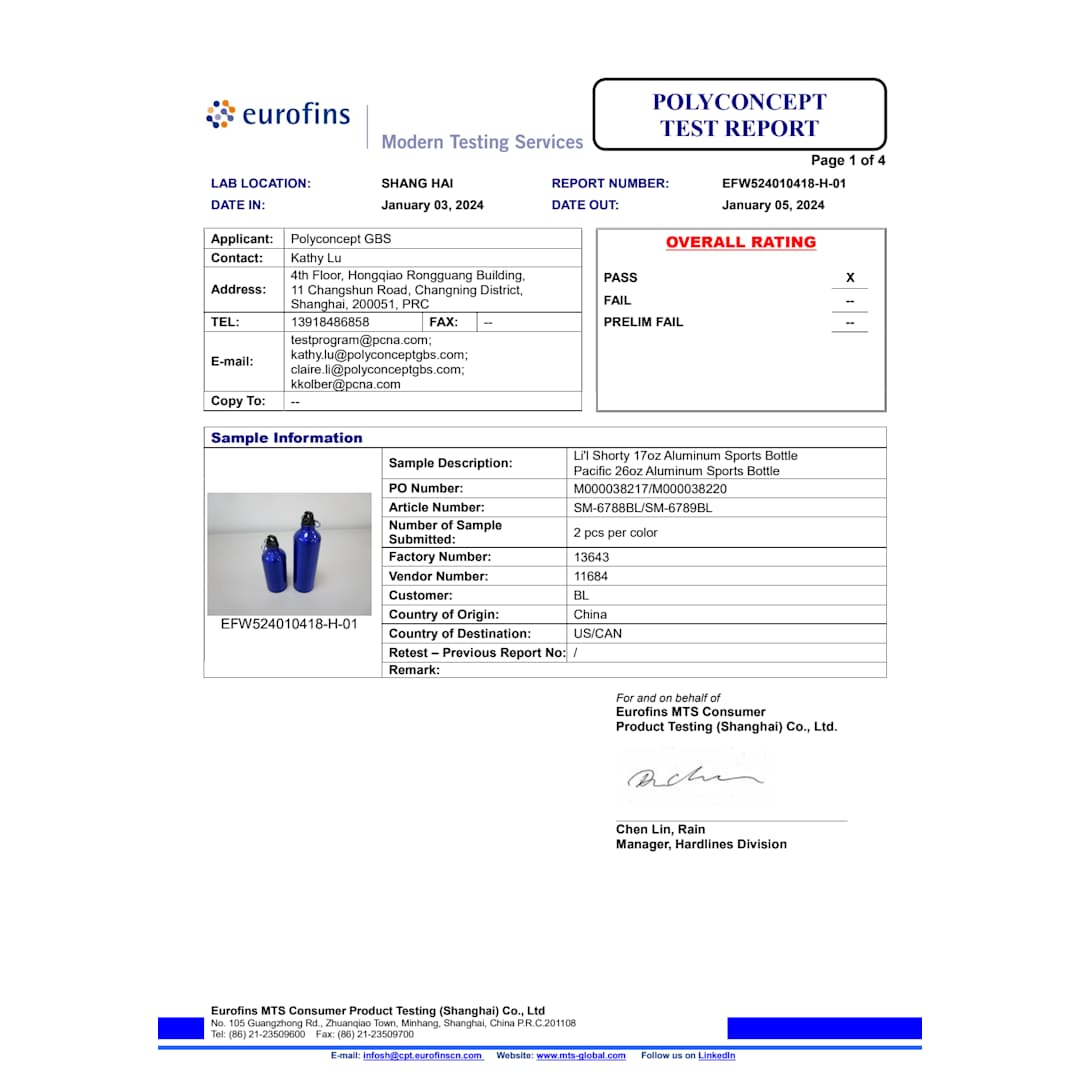 Pacific 26oz Aluminum Sports Bottle - SM-6789 Black