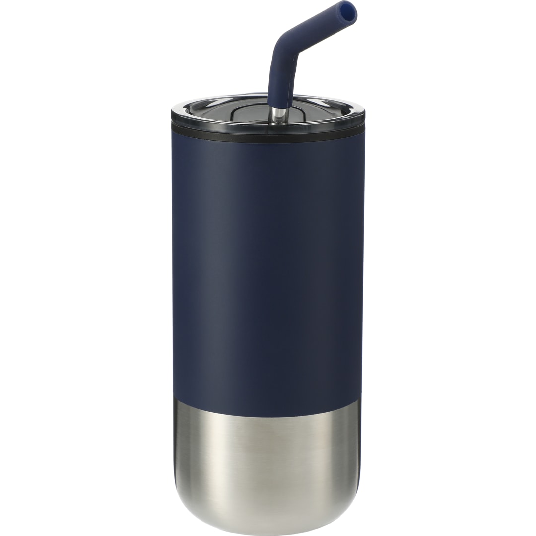 Lagom 16oz Tumbler w/ SS Straw - SM-6908 Blue