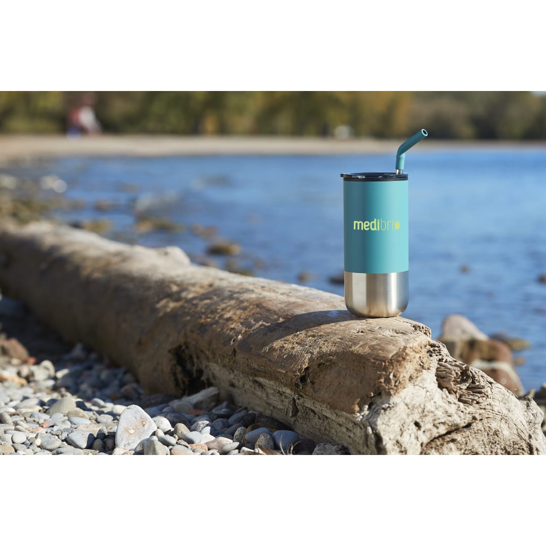 Lagom 16oz Tumbler w/ SS Straw - SM-6908 Green