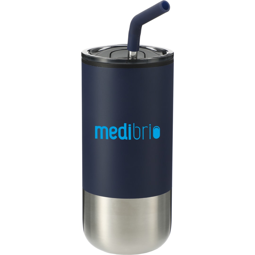 Lagom 16oz Tumbler w/ SS Straw - SM-6908 Blue