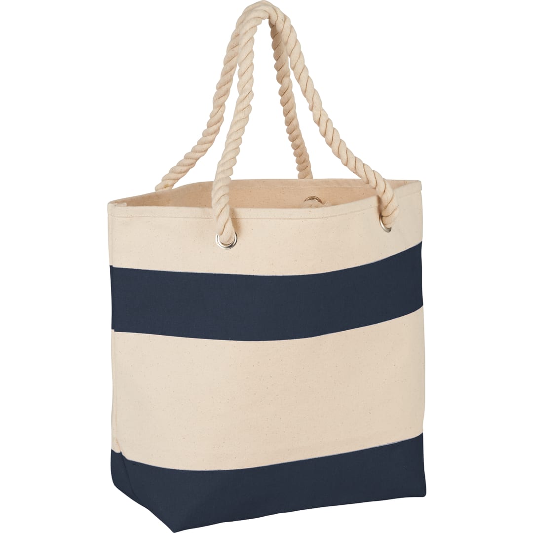 Rope Handle 16oz Cotton Canvas Tote - SM-7092 Blue