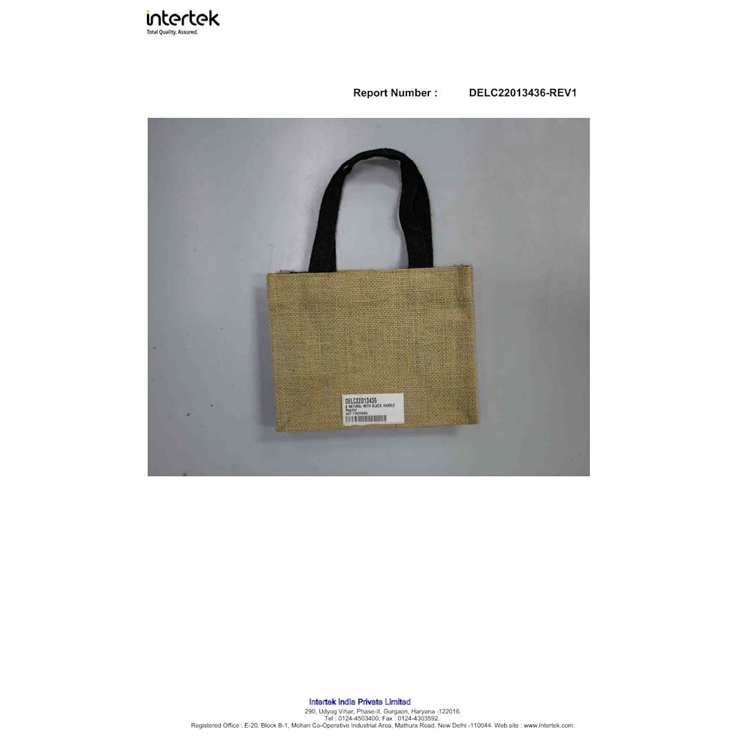 Mini Jute Gift Tote - SM-7122 Black