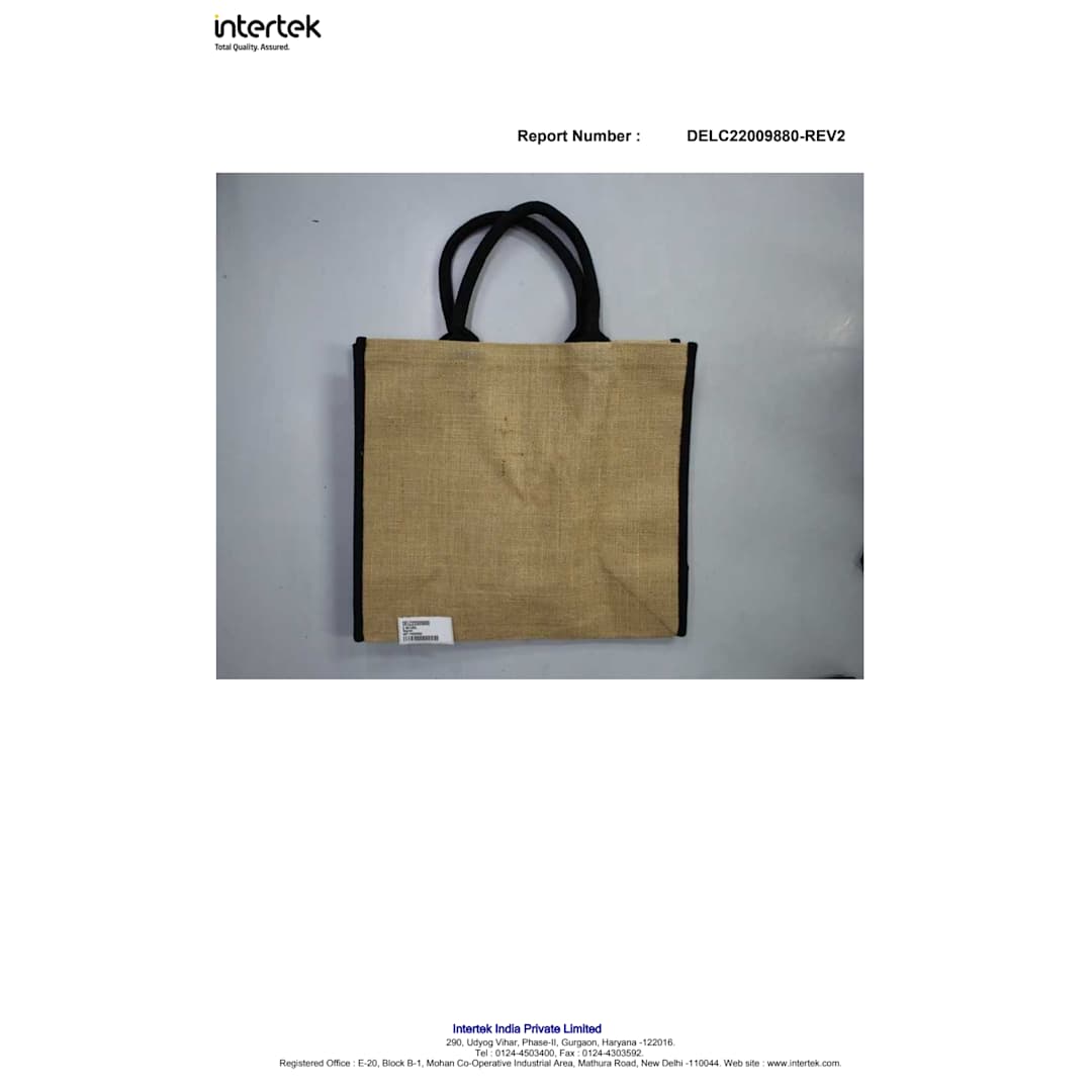 Large Jute Tote - SM-7126 Black