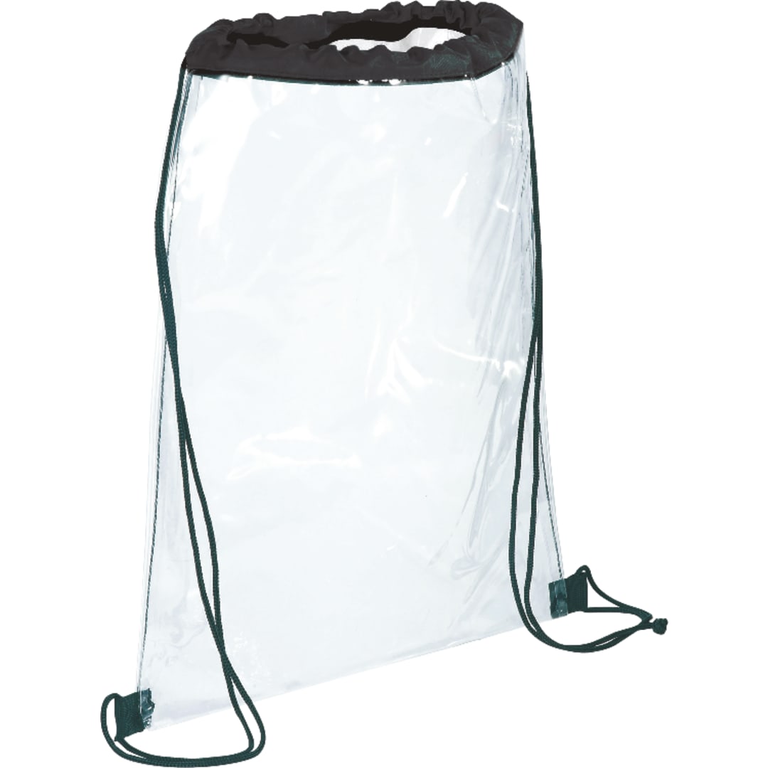 Rally Clear Drawstring Bag - SM-7200 Black