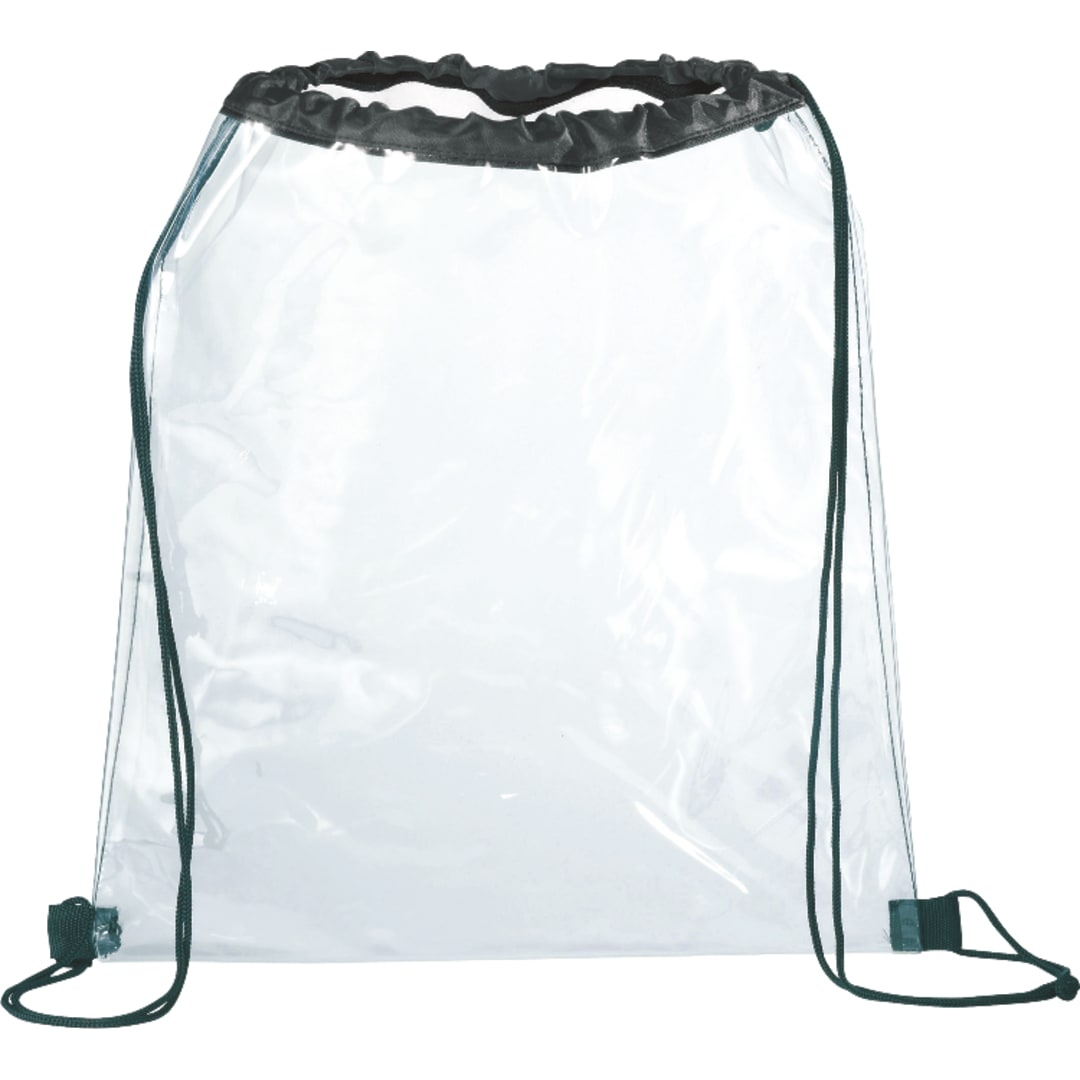 Rally Clear Drawstring Bag - SM-7200 Black