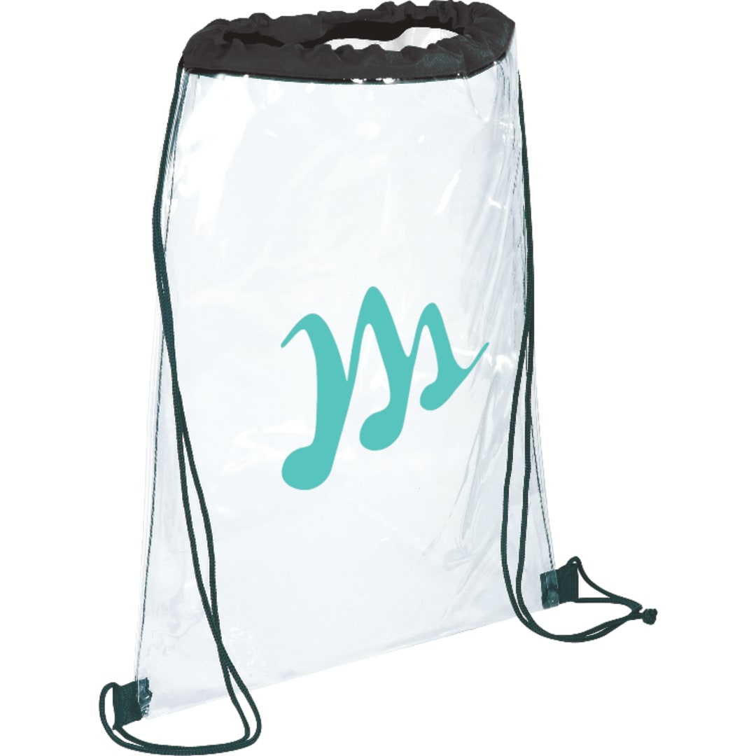 Rally Clear Drawstring Bag - SM-7200 Black