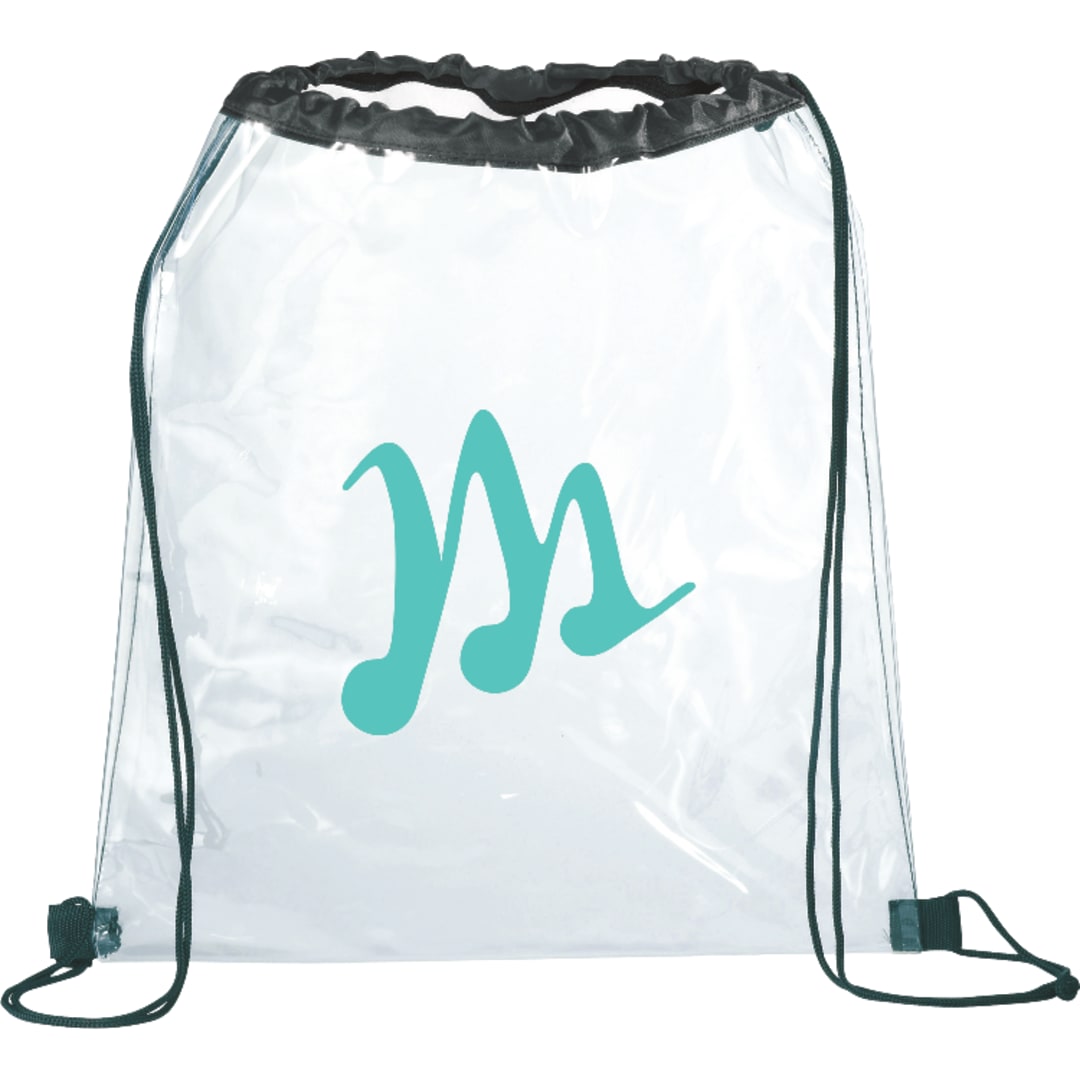 Rally Clear Drawstring Bag - SM-7200 Black
