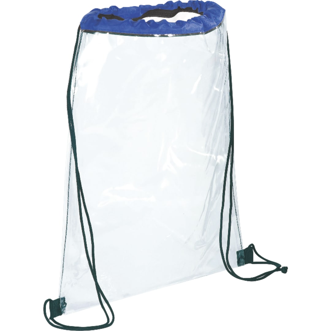 Rally Clear Drawstring Bag - SM-7200 Blue