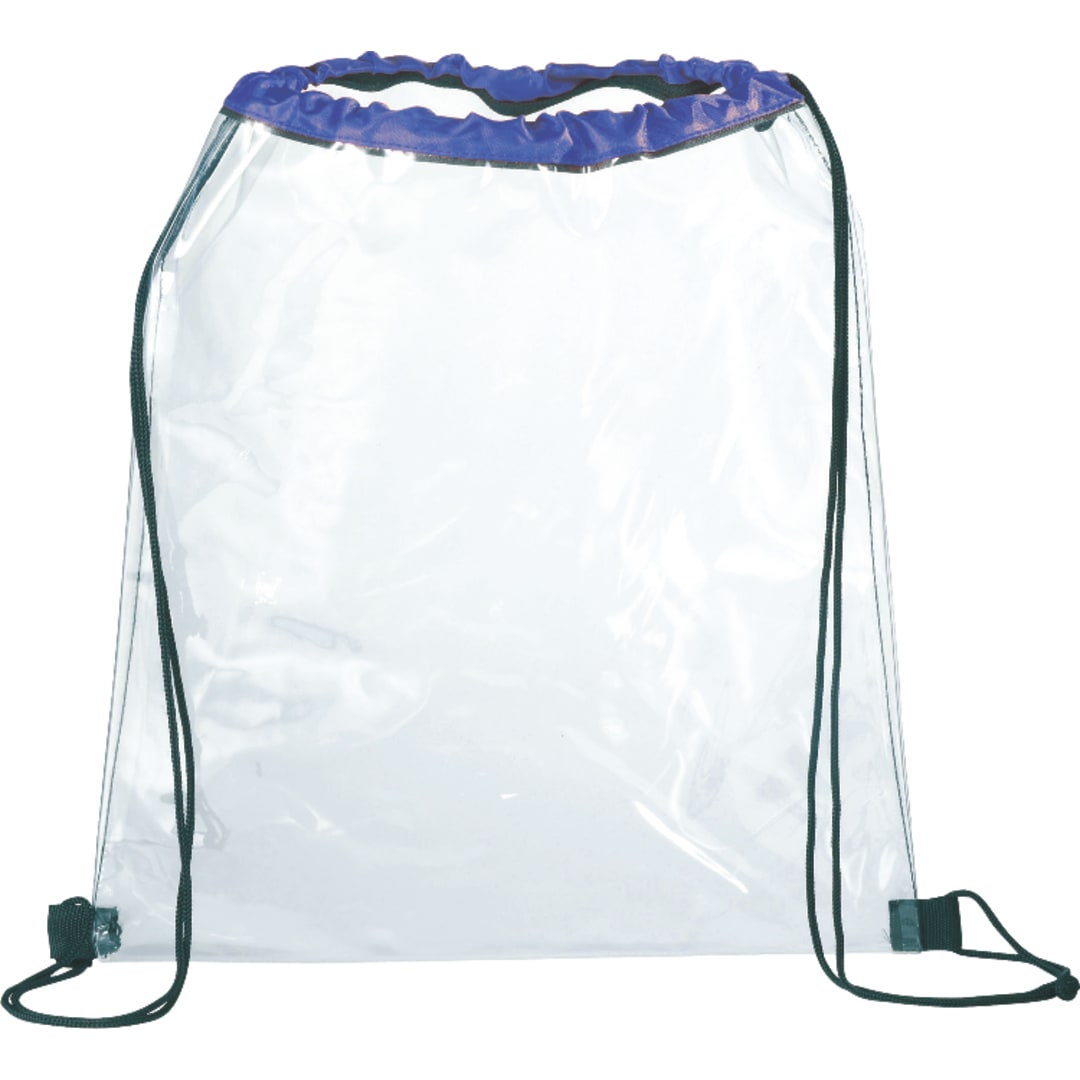 Rally Clear Drawstring Bag - SM-7200 Blue