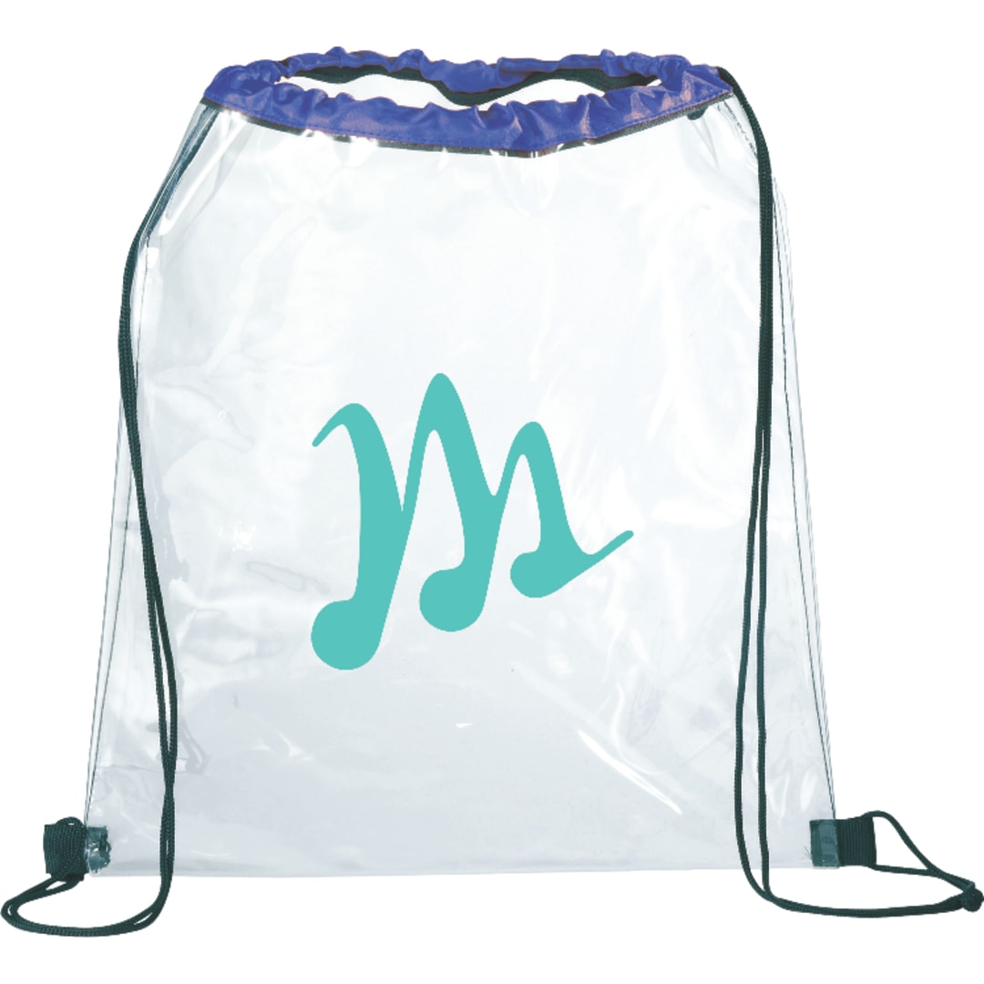 Rally Clear Drawstring Bag - SM-7200 Blue
