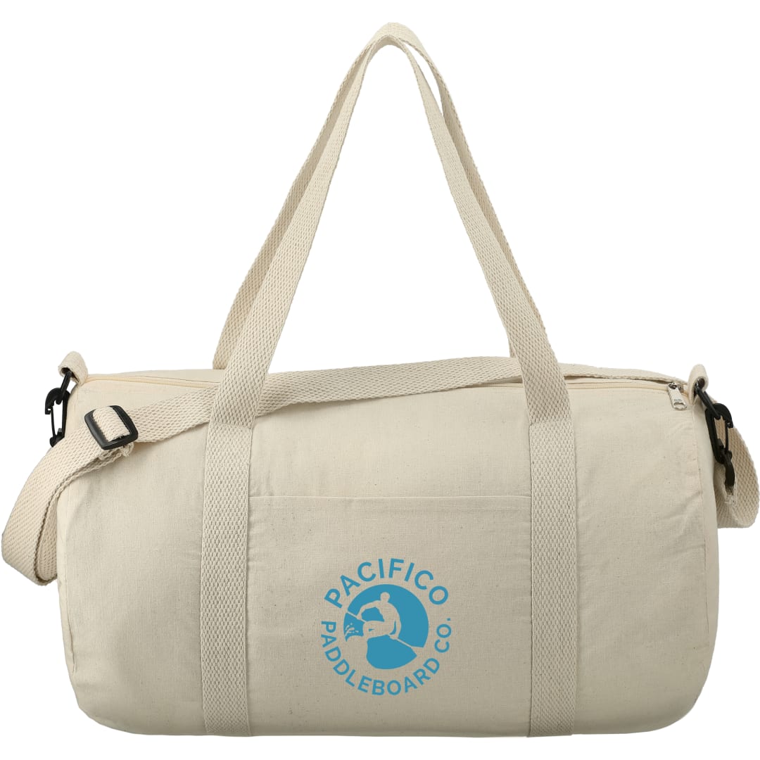 Bullet Barrel 18" 5oz Cotton Canvas Duffel Bag - SM-7233 Natural