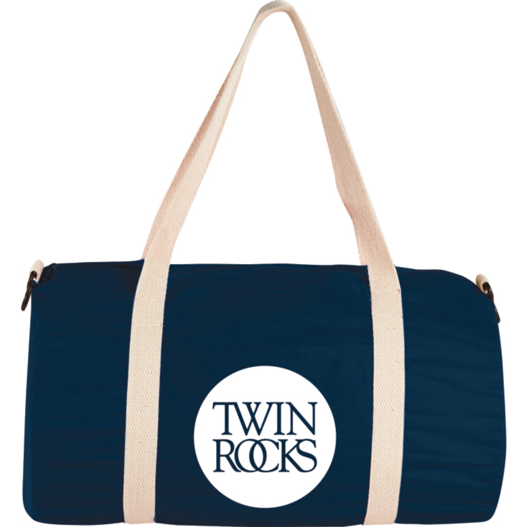 Bullet Barrel 18" 5oz Cotton Canvas Duffel Bag - SM-7233 Blue