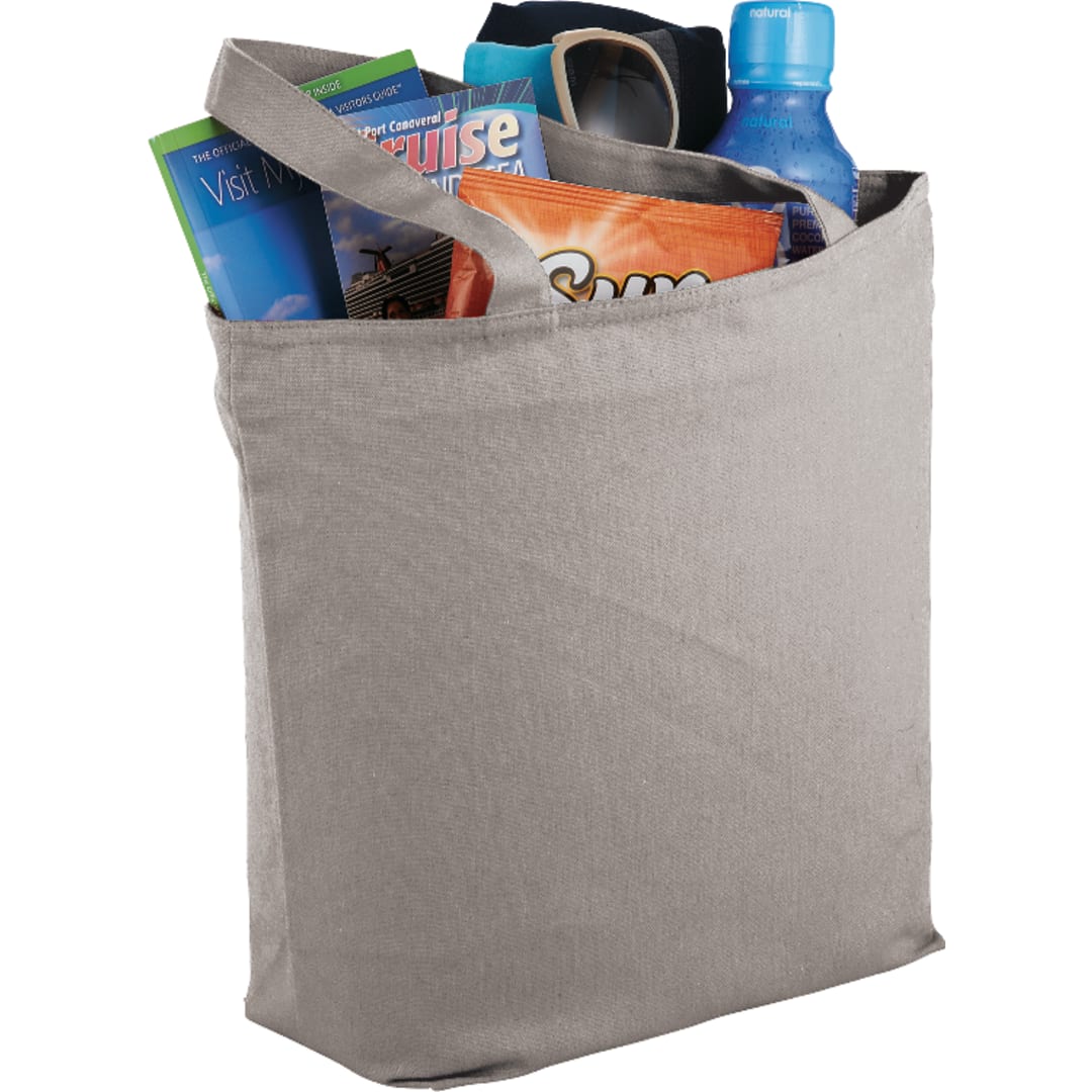 Maine 8oz Cotton Canvas Zippered Tote - SM-7235 Natural