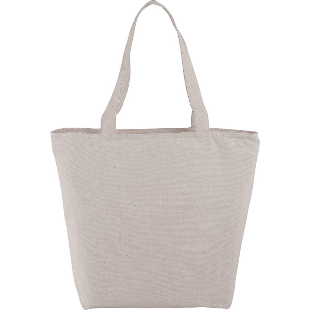 Maine 8oz Cotton Canvas Zippered Tote - SM-7235 Natural