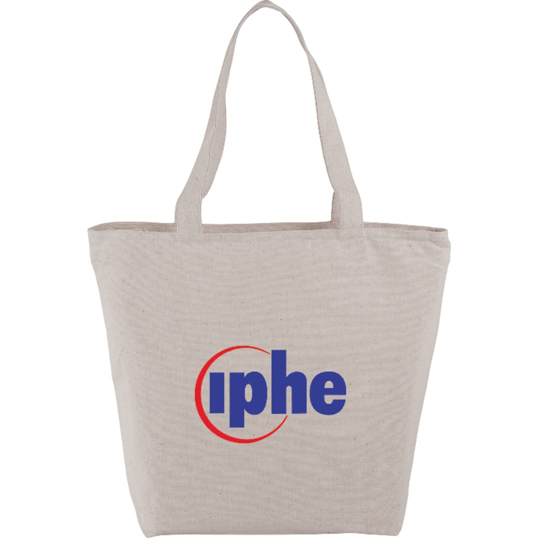 Maine 8oz Cotton Canvas Zippered Tote - SM-7235 Natural