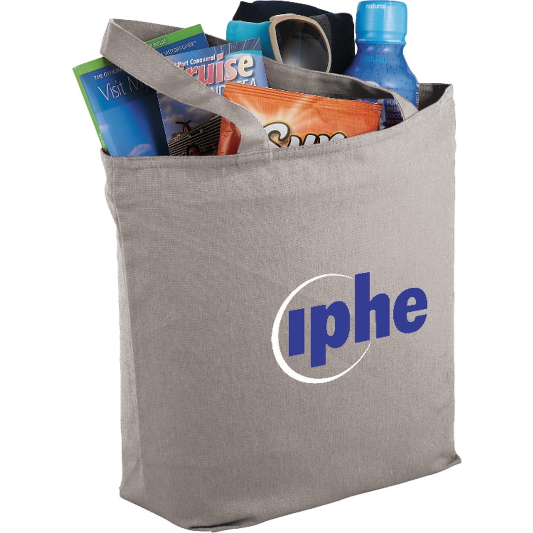 Maine 8oz Cotton Canvas Zippered Tote - SM-7235 Natural