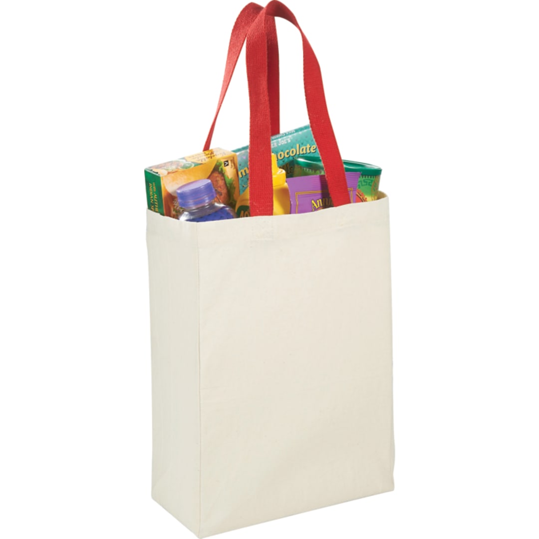 Bullet Nebraska 5oz Cotton Canvas Grocery Tote - SM-7236 Red
