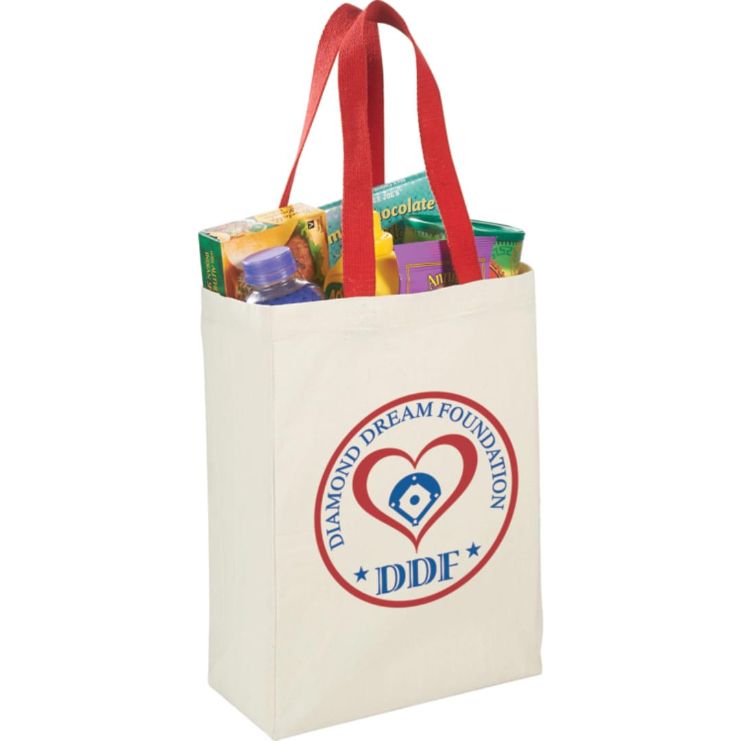 Bullet Nebraska 5oz Cotton Canvas Grocery Tote - SM-7236 Red