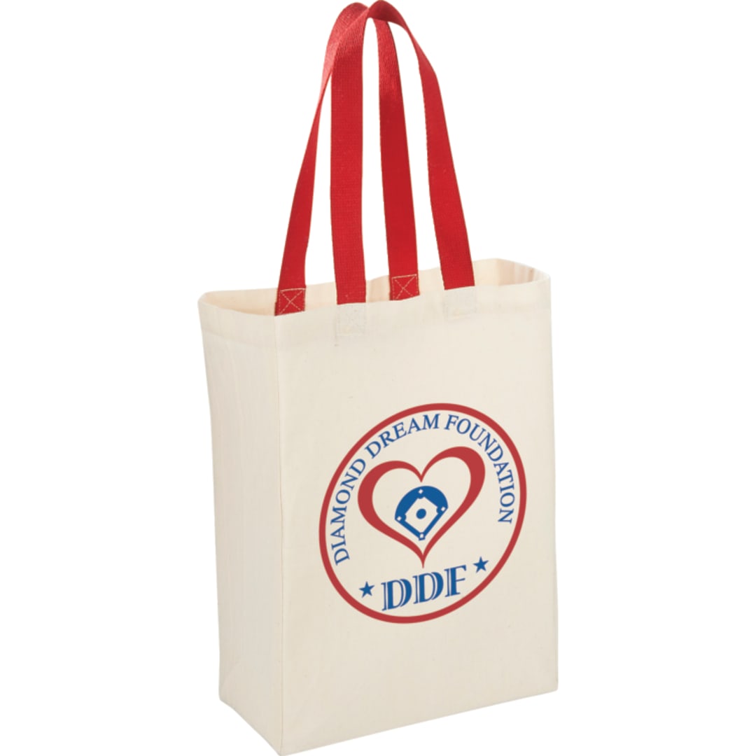 Bullet Nebraska 5oz Cotton Canvas Grocery Tote - SM-7236 Red