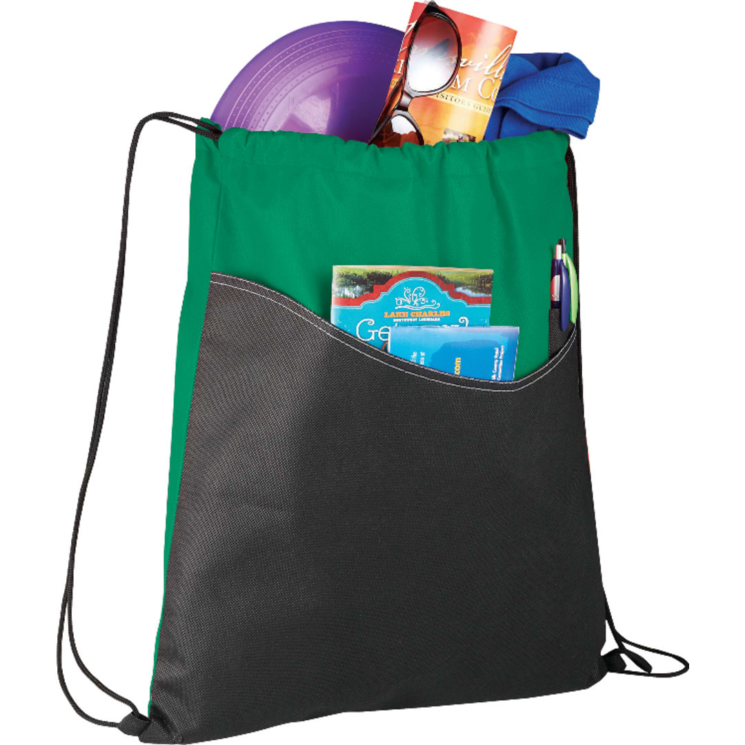 Rivers Non-Woven Drawstring Bag - SM-7289 Green