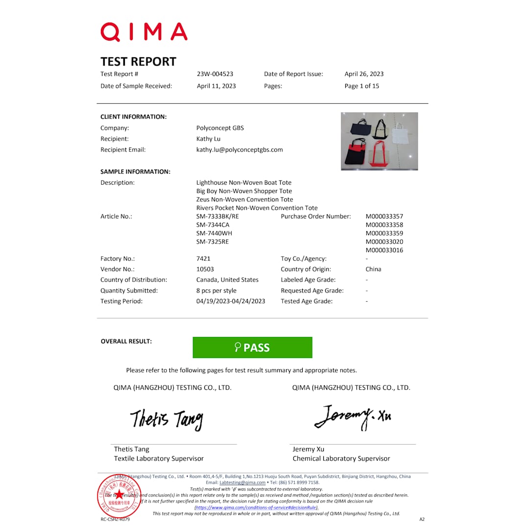 Rivers Pocket Non-Woven Convention Tote - SM-7325 Blue