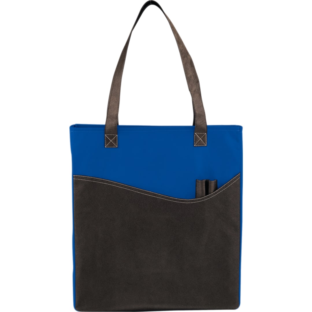Rivers Pocket Non-Woven Convention Tote - SM-7325 Royal Blue with Black Trim (RBL)